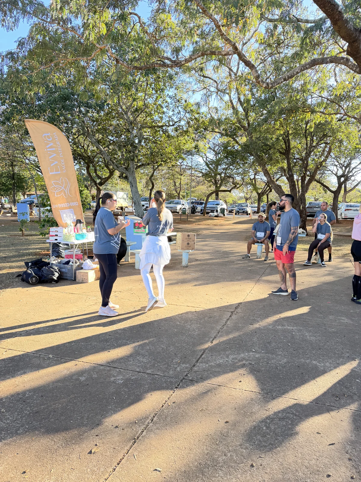 Participantes na 1ª Corrida de Aniversário Evviva, no Parque da Cidade